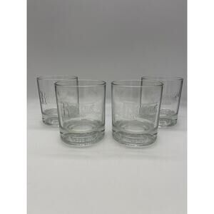 Ketel One Vodka Glasses Low Ball Italy Made Commemorative Crest Set of 4